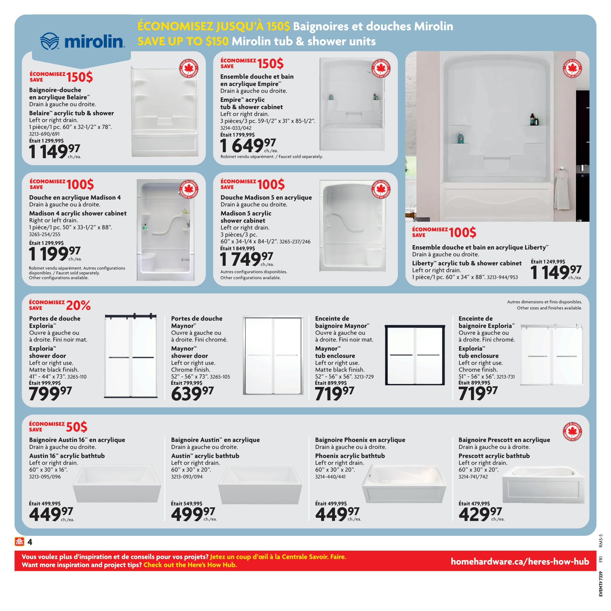 Circulaire Home Hardware - Solde Ultime Salle de bain