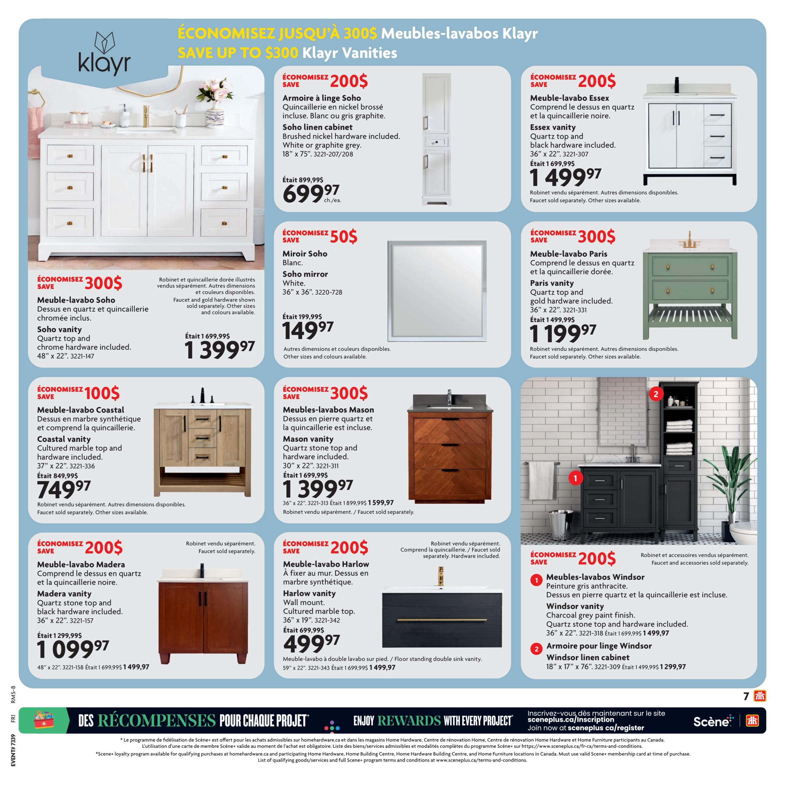 Circulaire Home Hardware - Solde Ultime Salle de bain