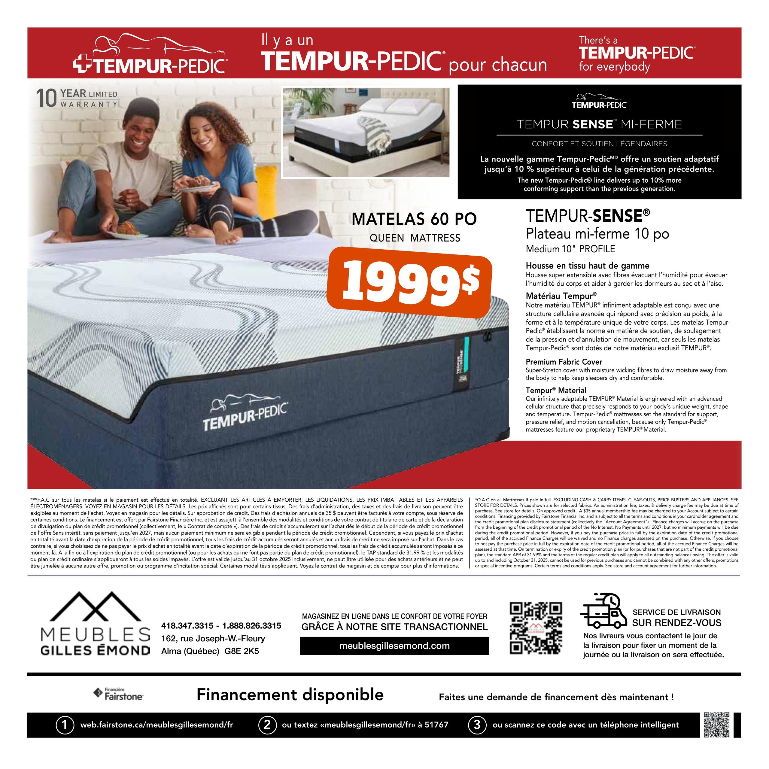 Circulaire Meubles Gilles Émond - Matelas