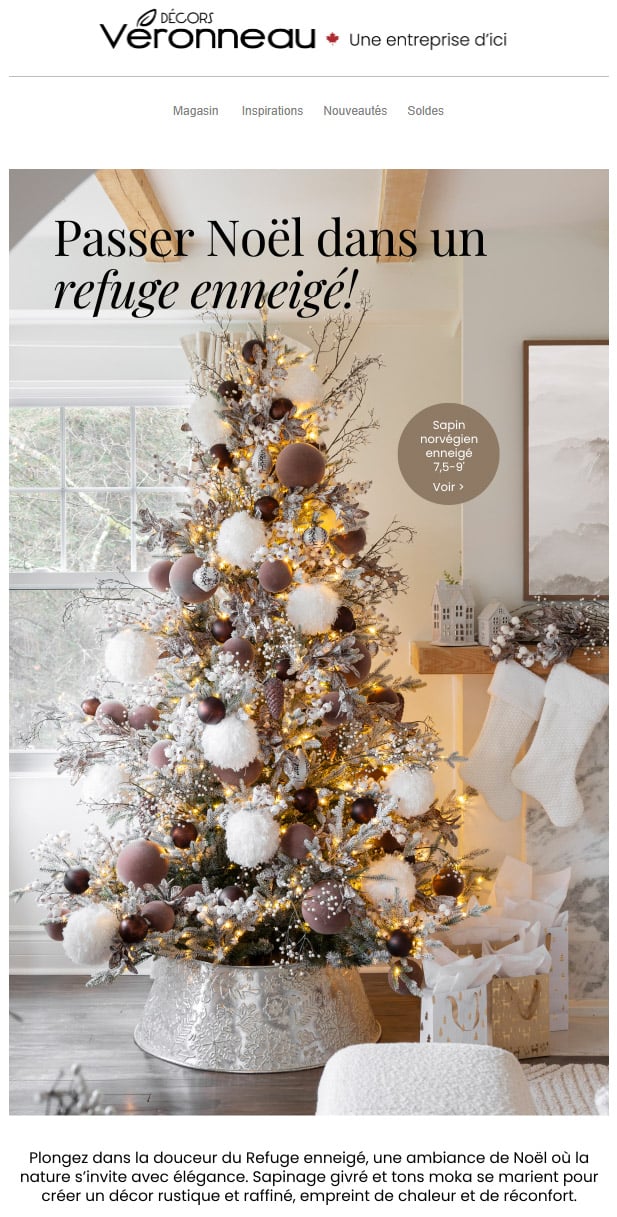 Inspiration pour un décor de Noël enneigé!