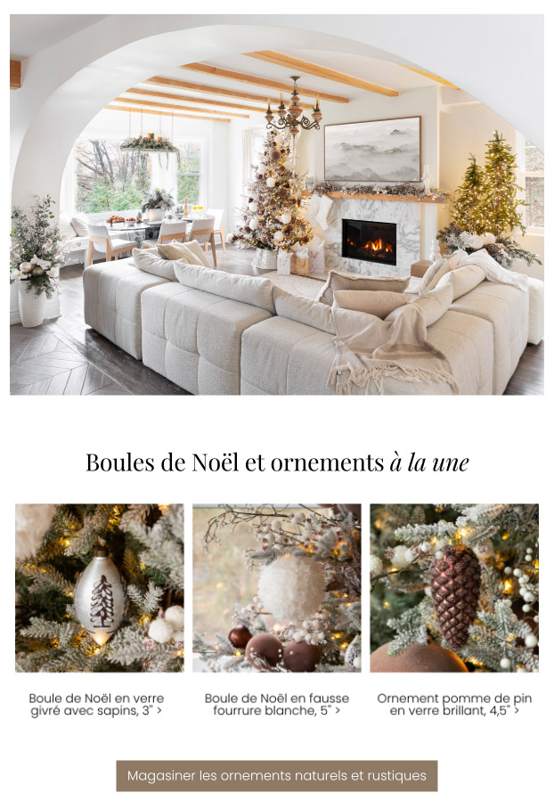 Inspiration pour un décor de Noël enneigé!
