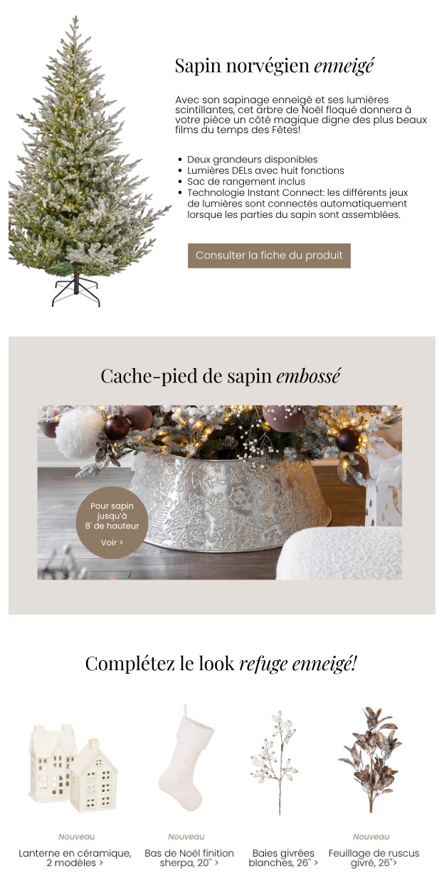 Inspiration pour un décor de Noël enneigé!