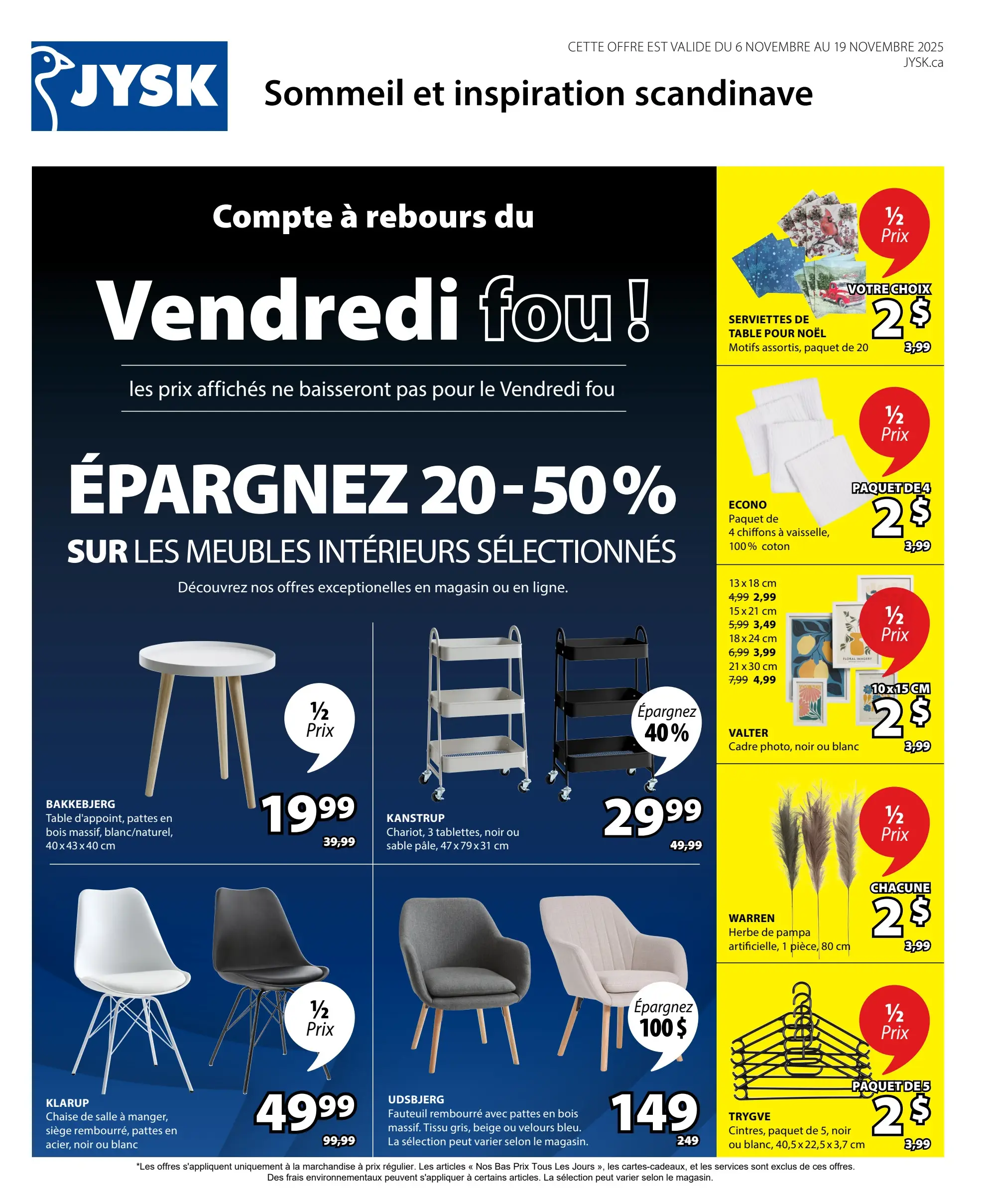 Circulaire Jysk - Solde du Vendredi Fou