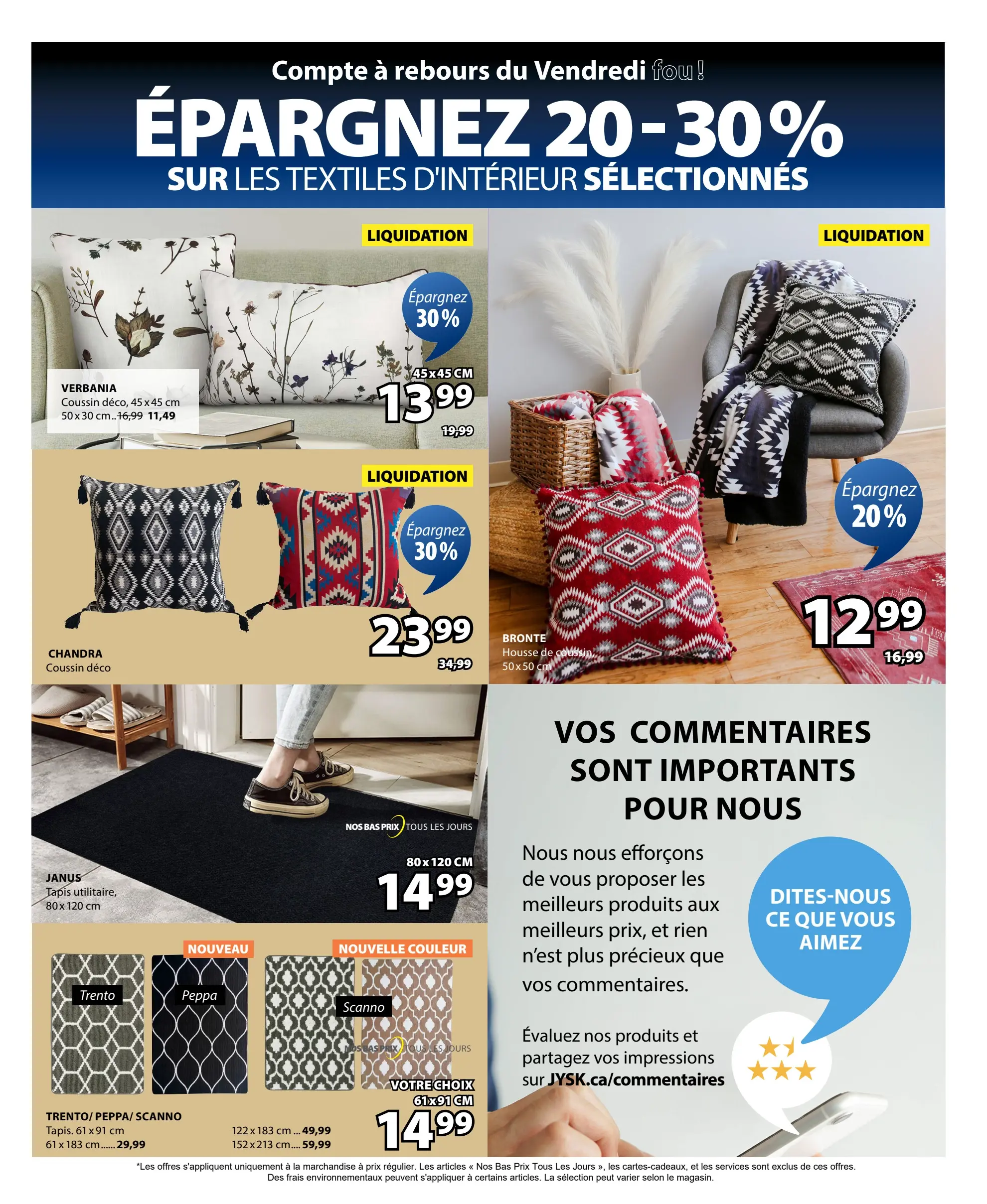 Circulaire Jysk - Solde du Vendredi Fou