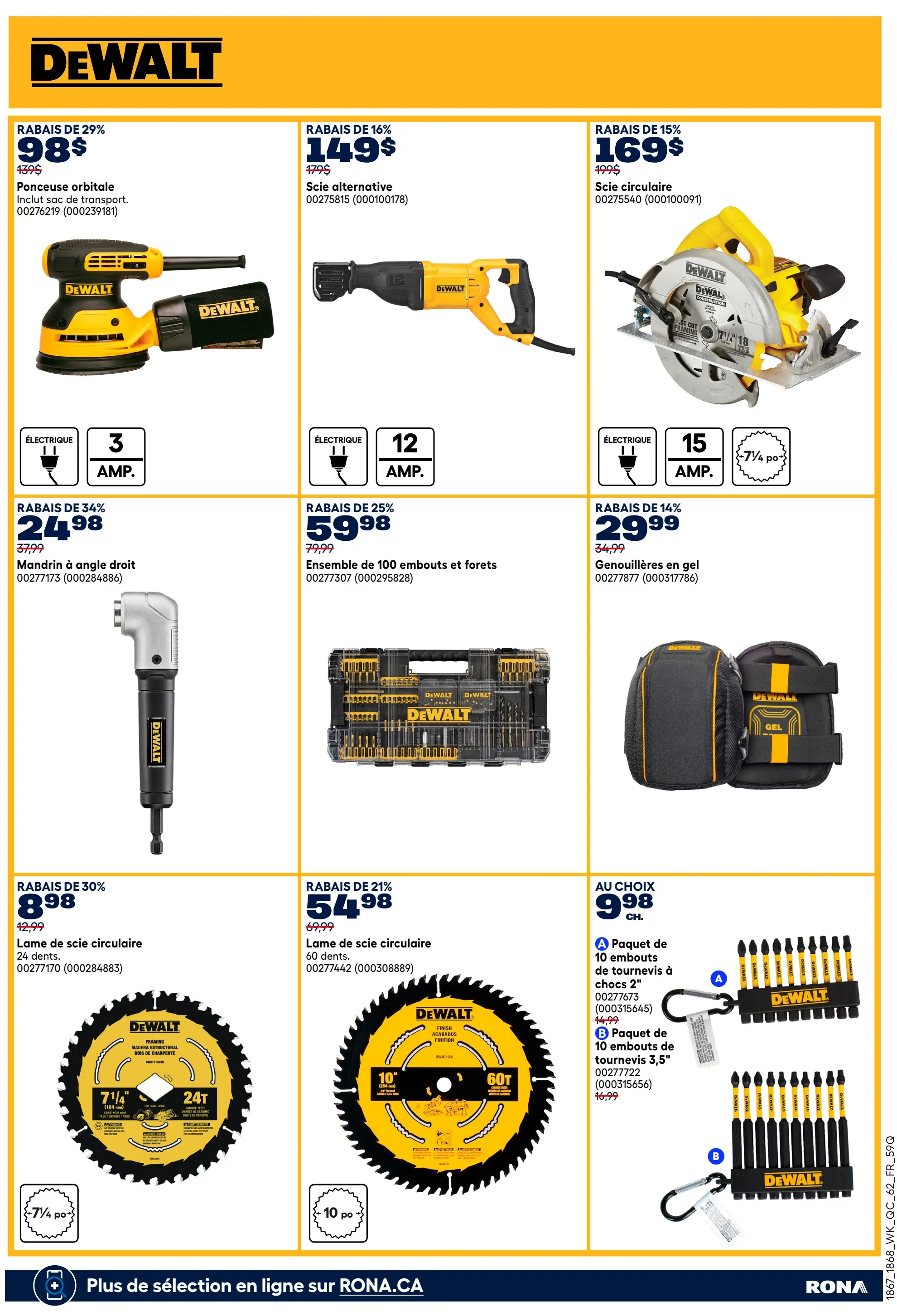 Circulaire Rona - Offres outillées pour les fêtes