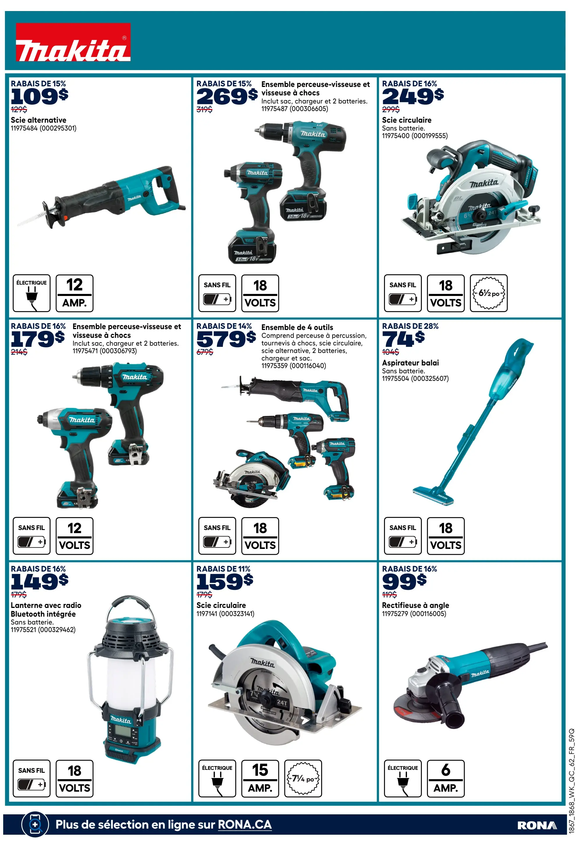 Circulaire Rona - Offres outillées pour les fêtes