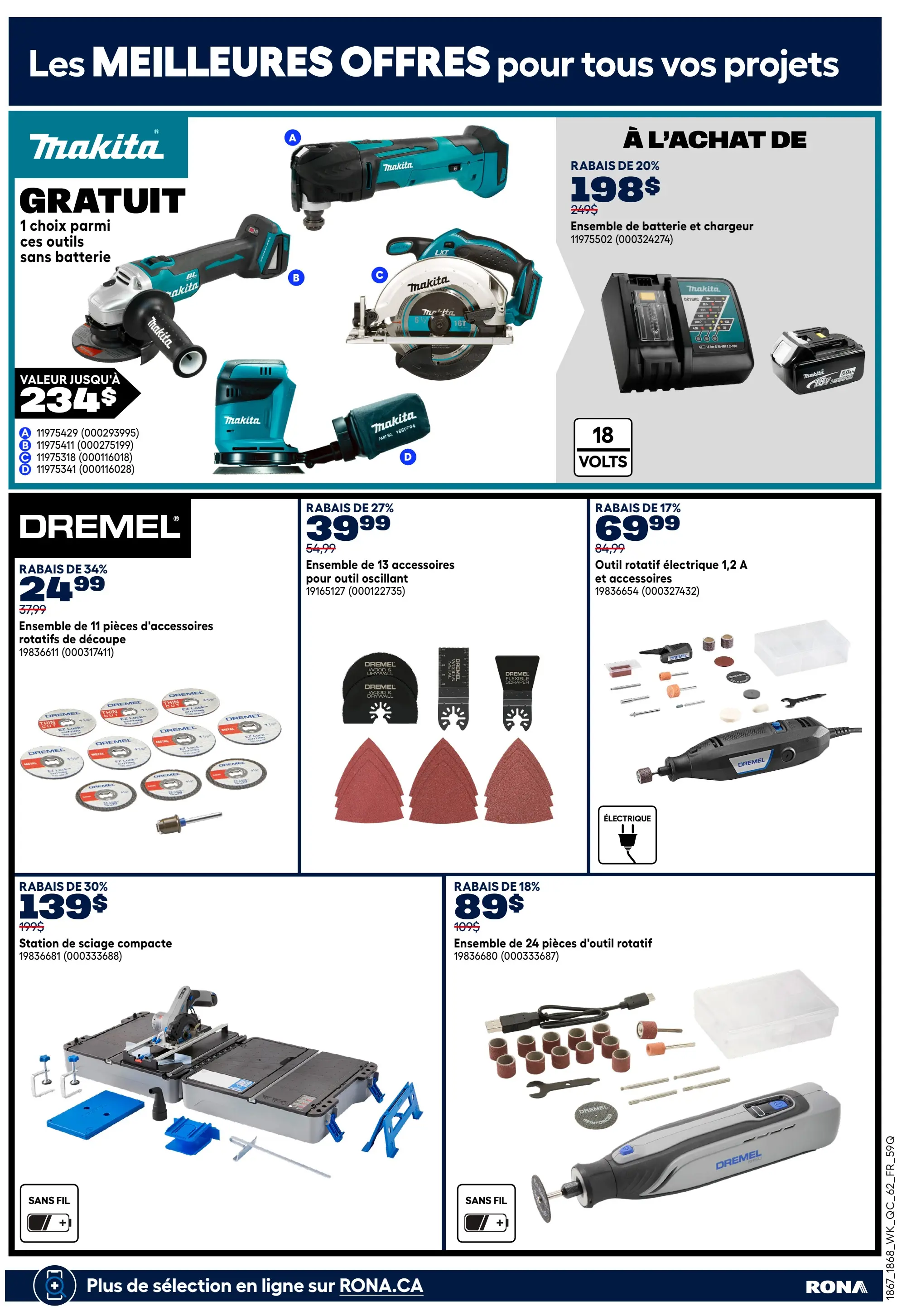 Circulaire Rona - Offres outillées pour les fêtes