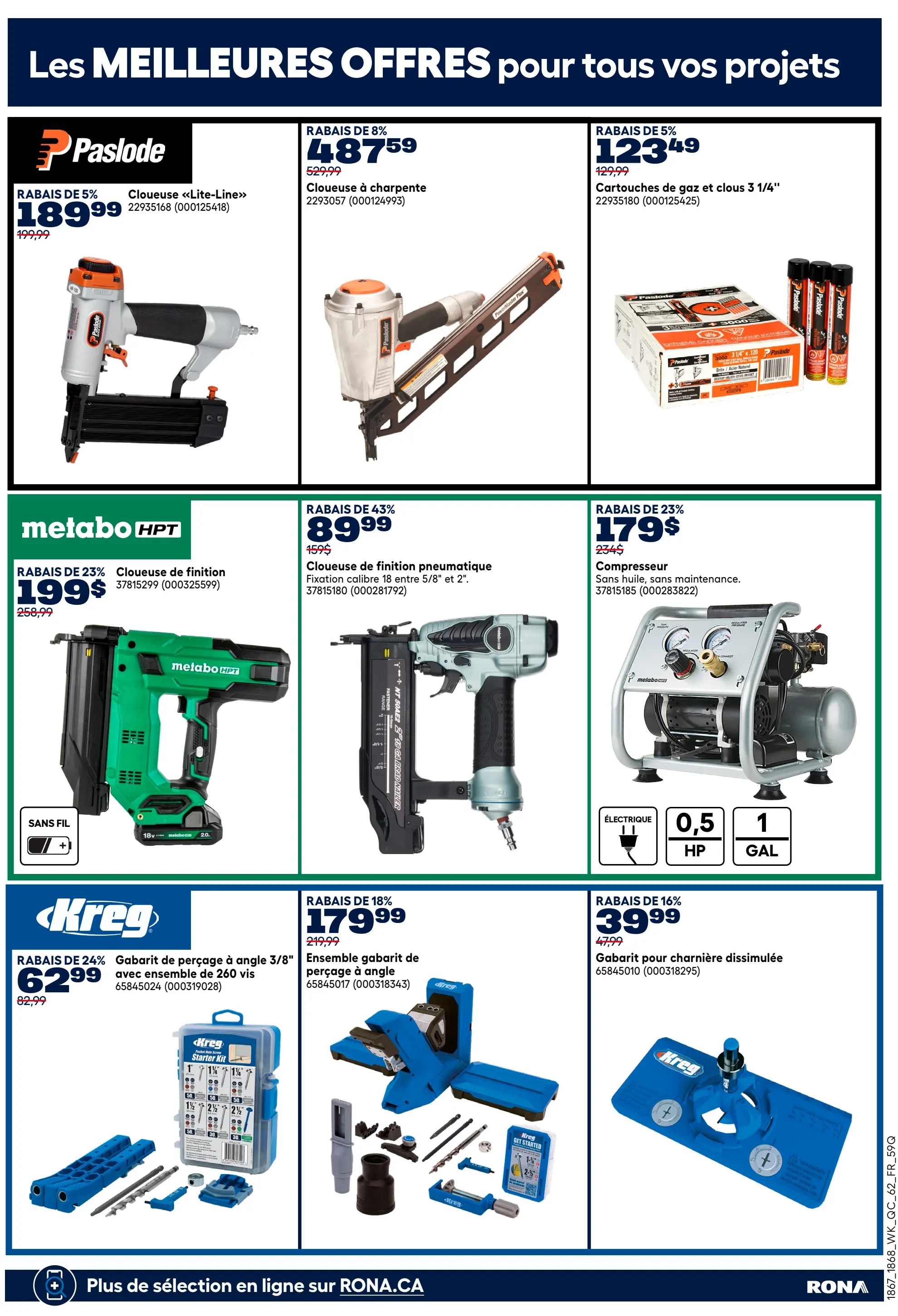 Circulaire Rona - Offres outillées pour les fêtes