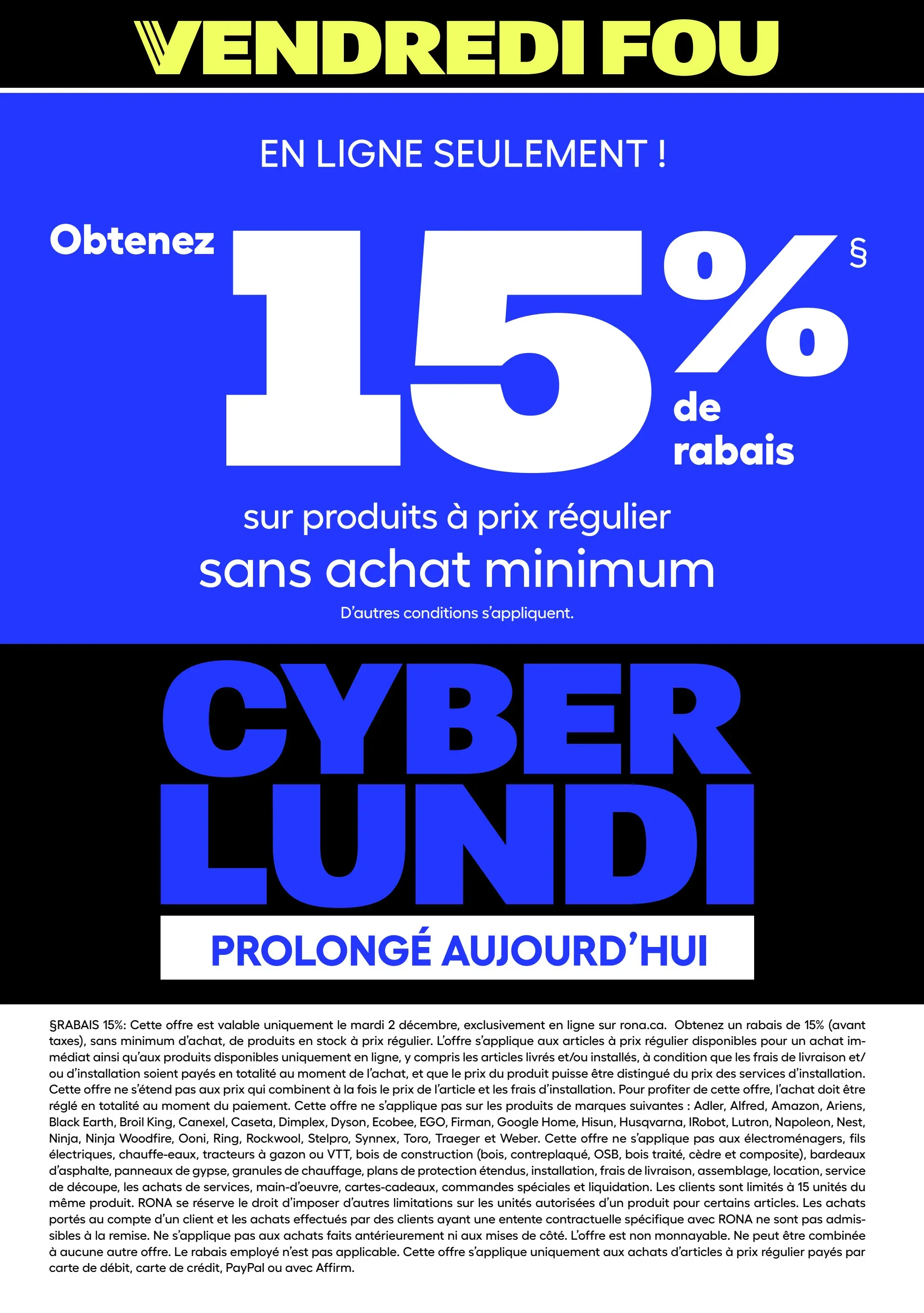 Circulaire Rona - Vendredi Fou