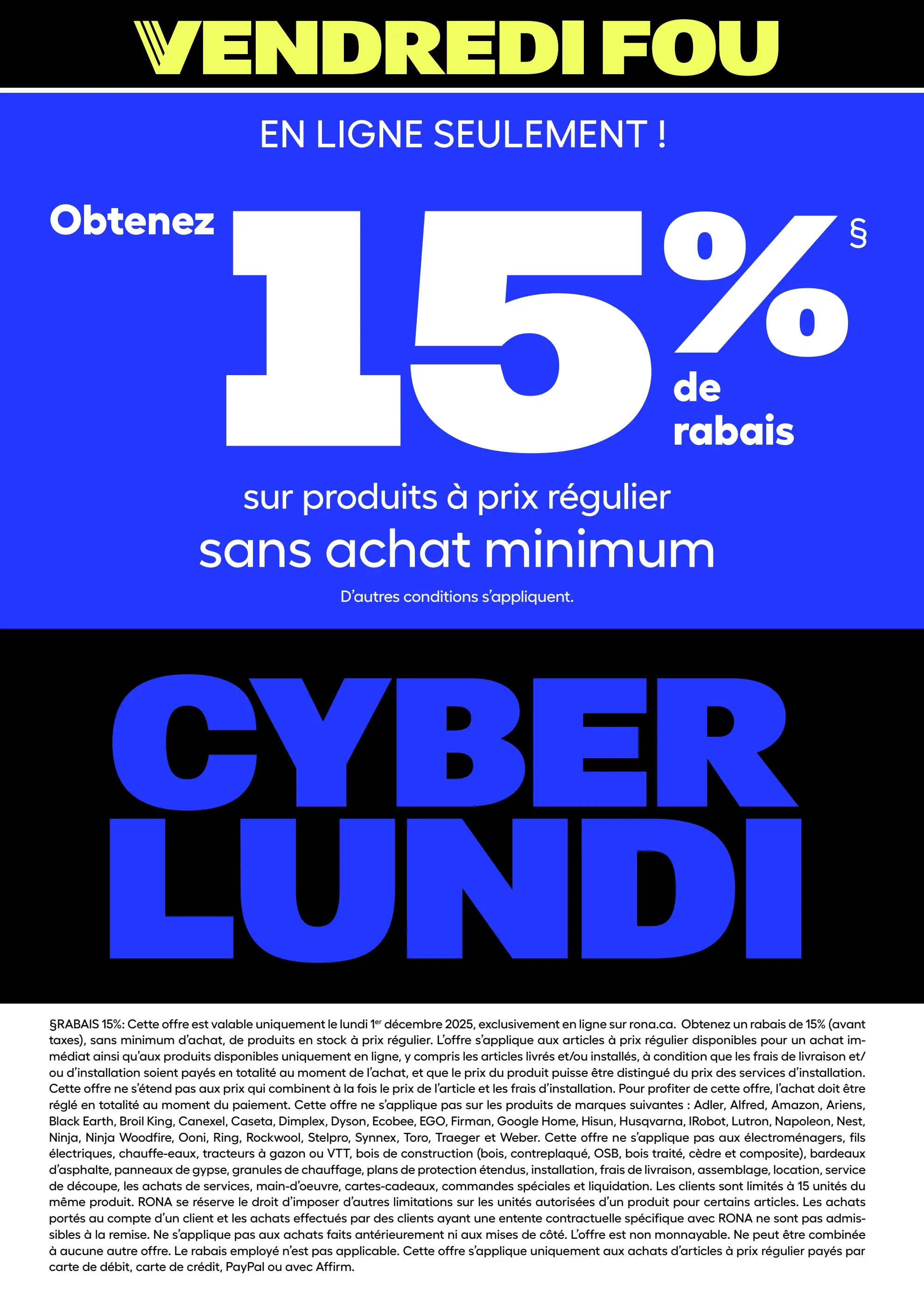 Circulaire Rona - Vendredi Fou