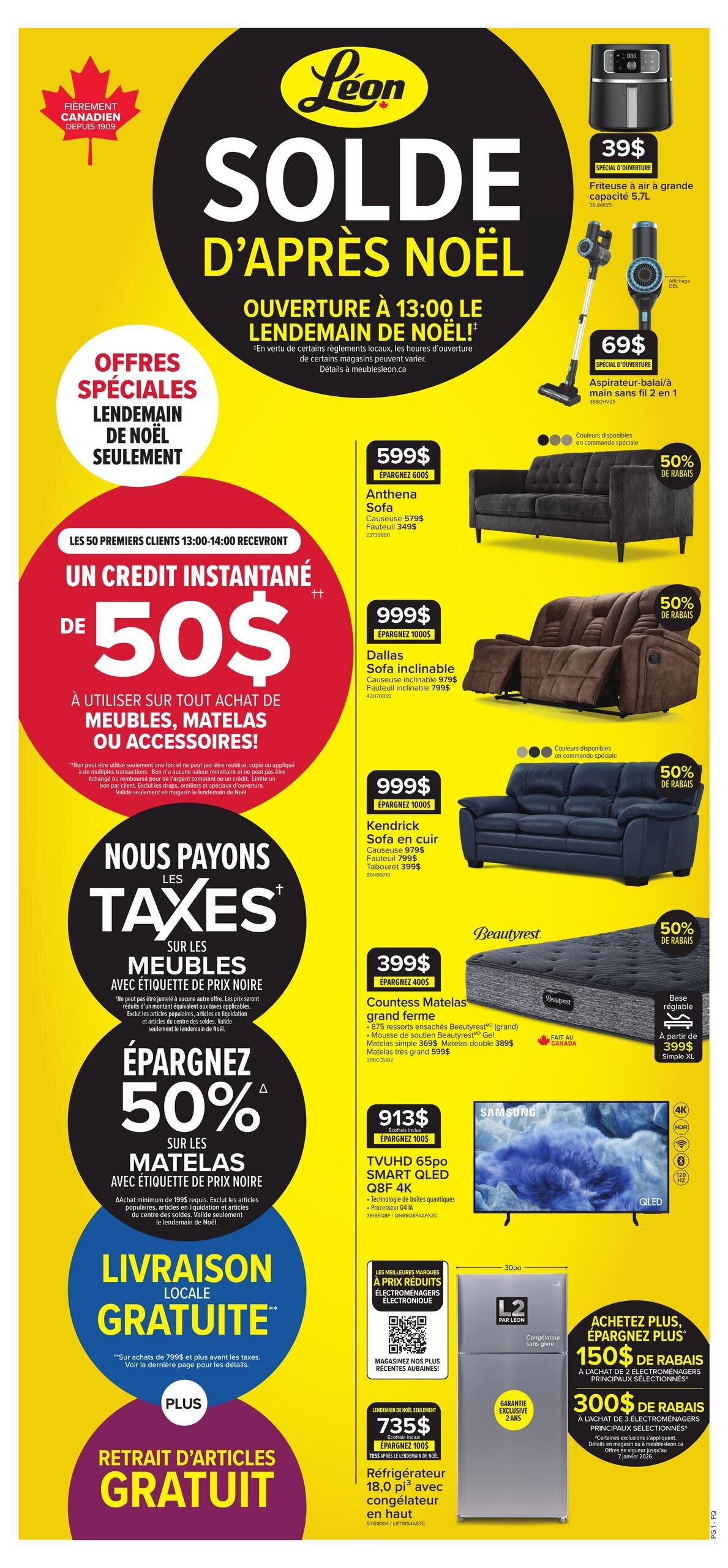 Circulaire Meubles Léon - Solde d'Après-Noël