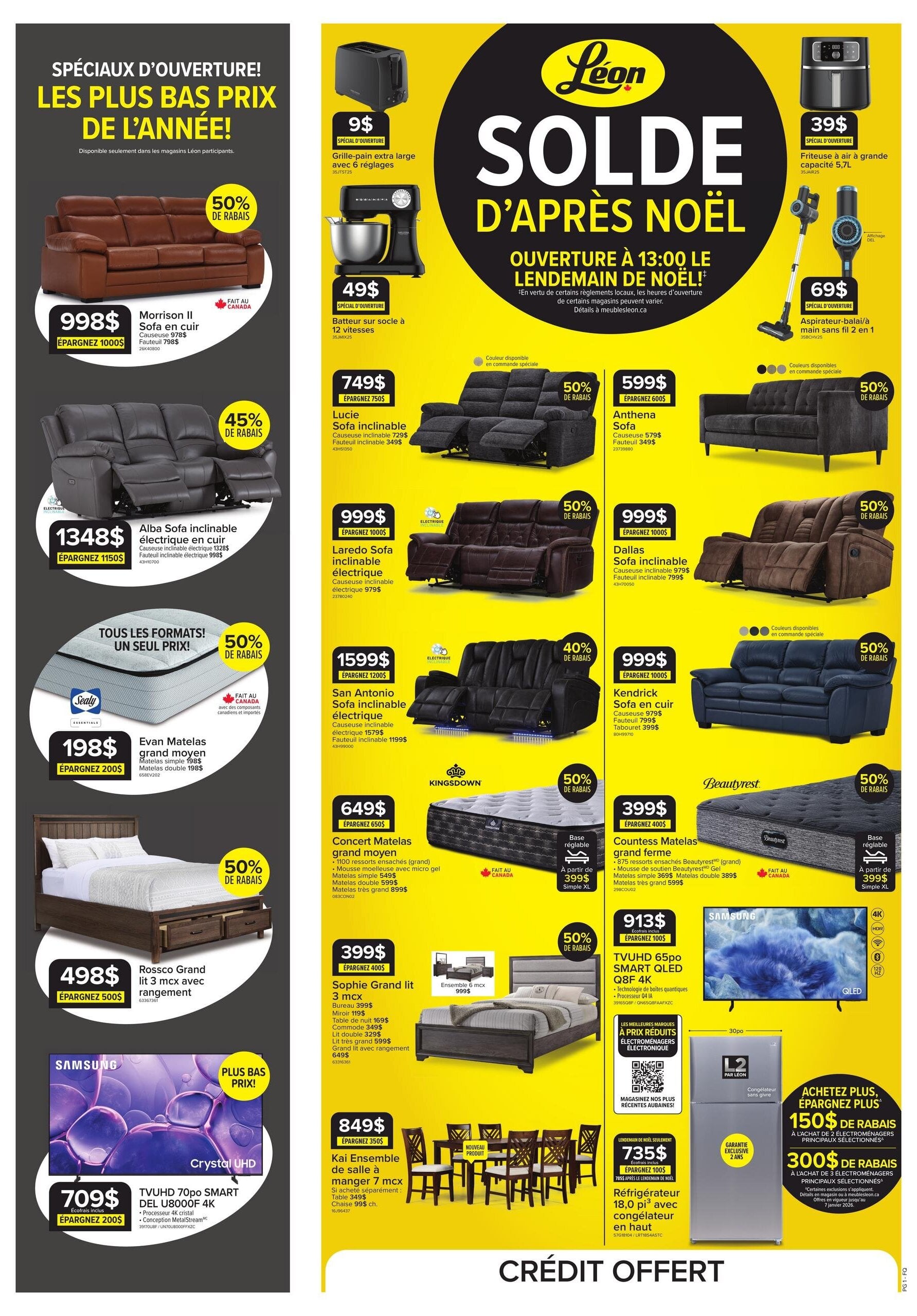 Circulaire Meubles Léon - Solde d'Après-Noël