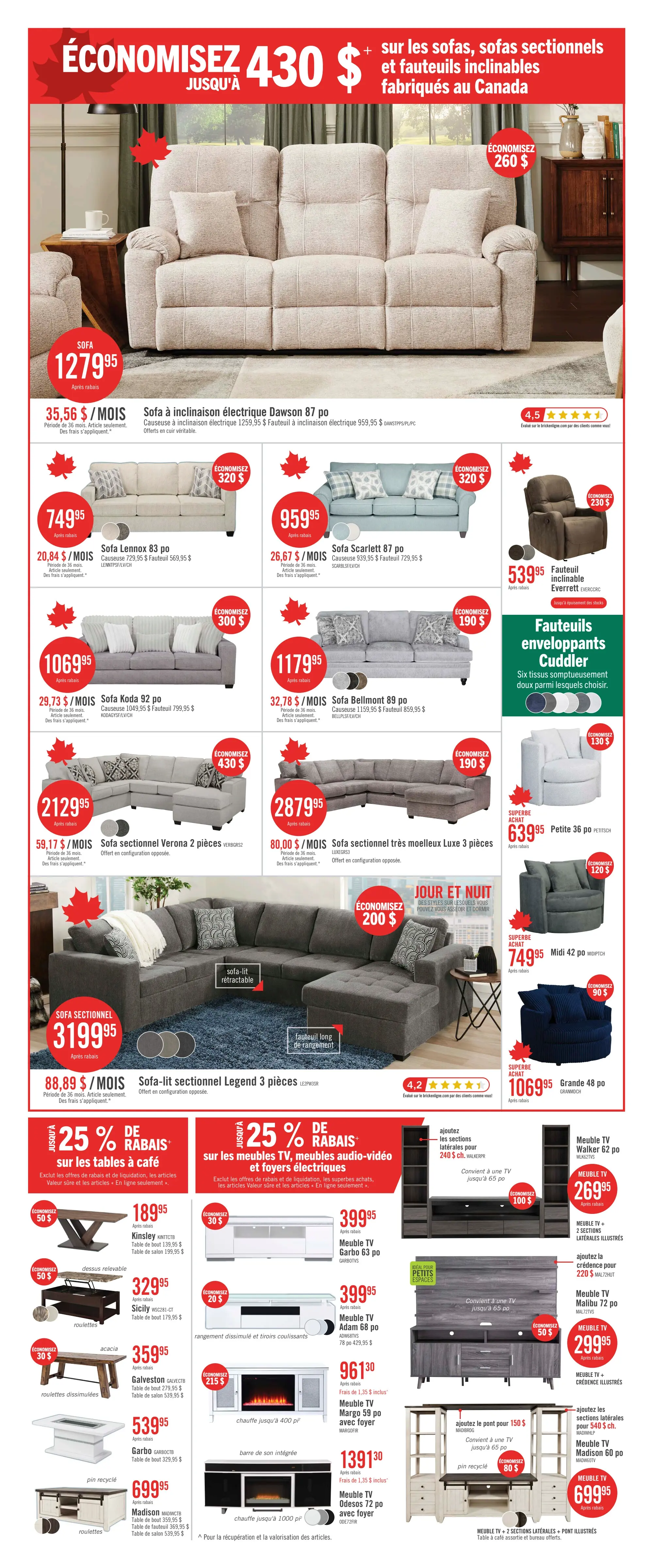 Circulaire Brick - Vente d'Après-Noël + Solde de la Fin de Semaine