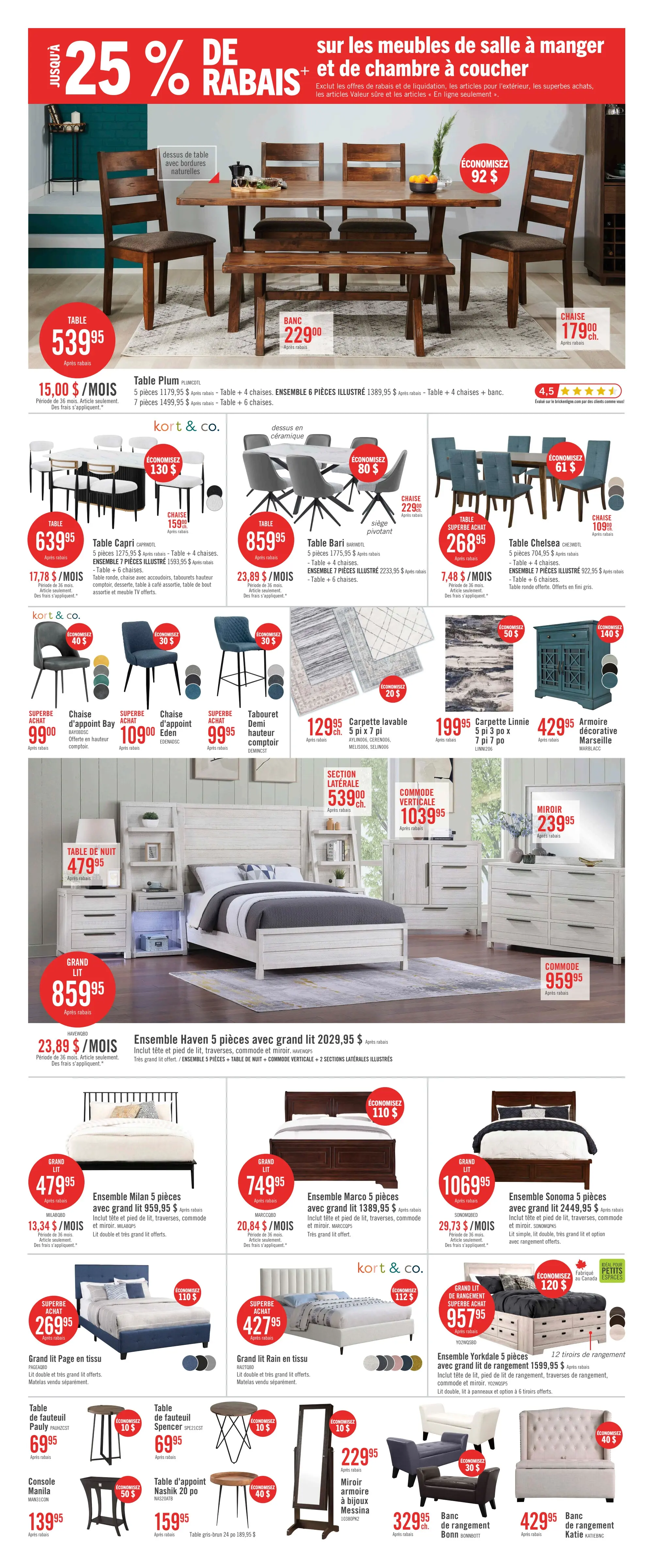 Circulaire Brick - Vente d'Après-Noël + Solde de la Fin de Semaine