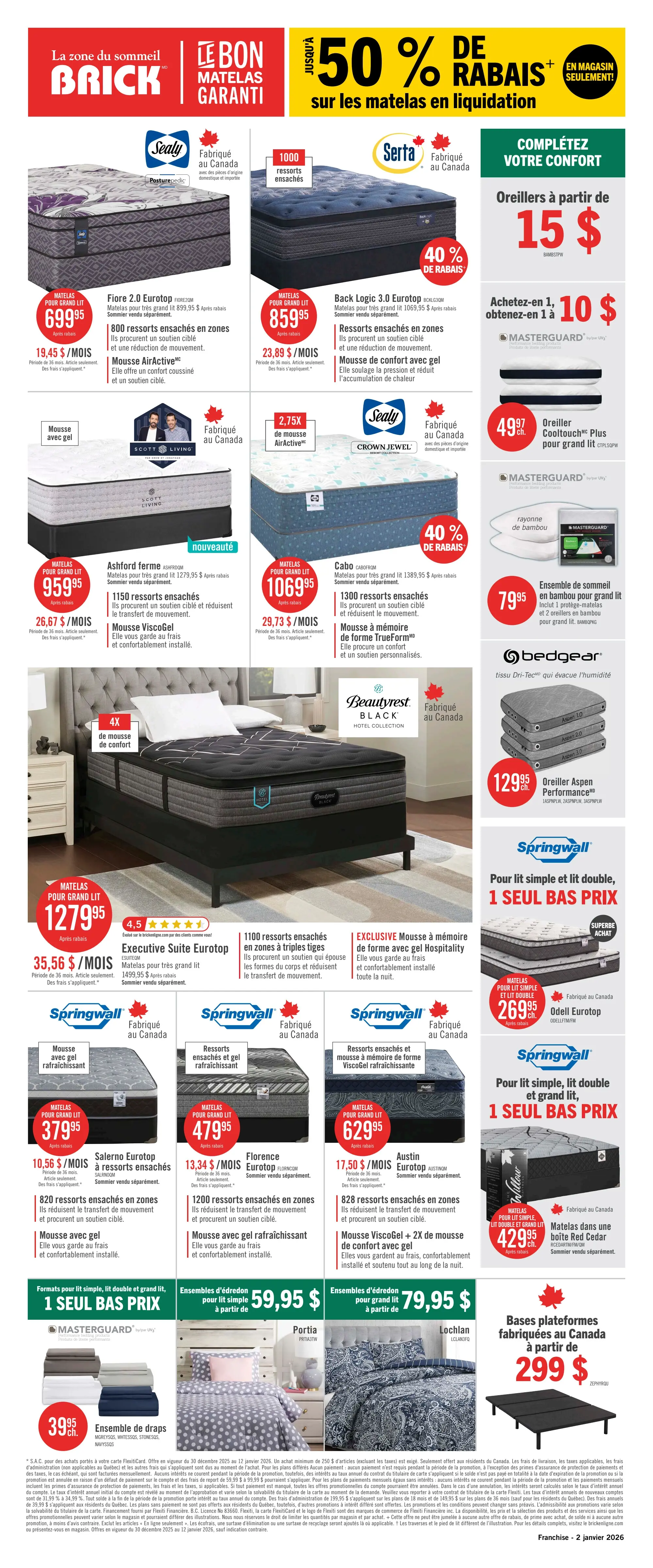 Circulaire Brick - Vente d'Après-Noël + Solde de la Fin de Semaine