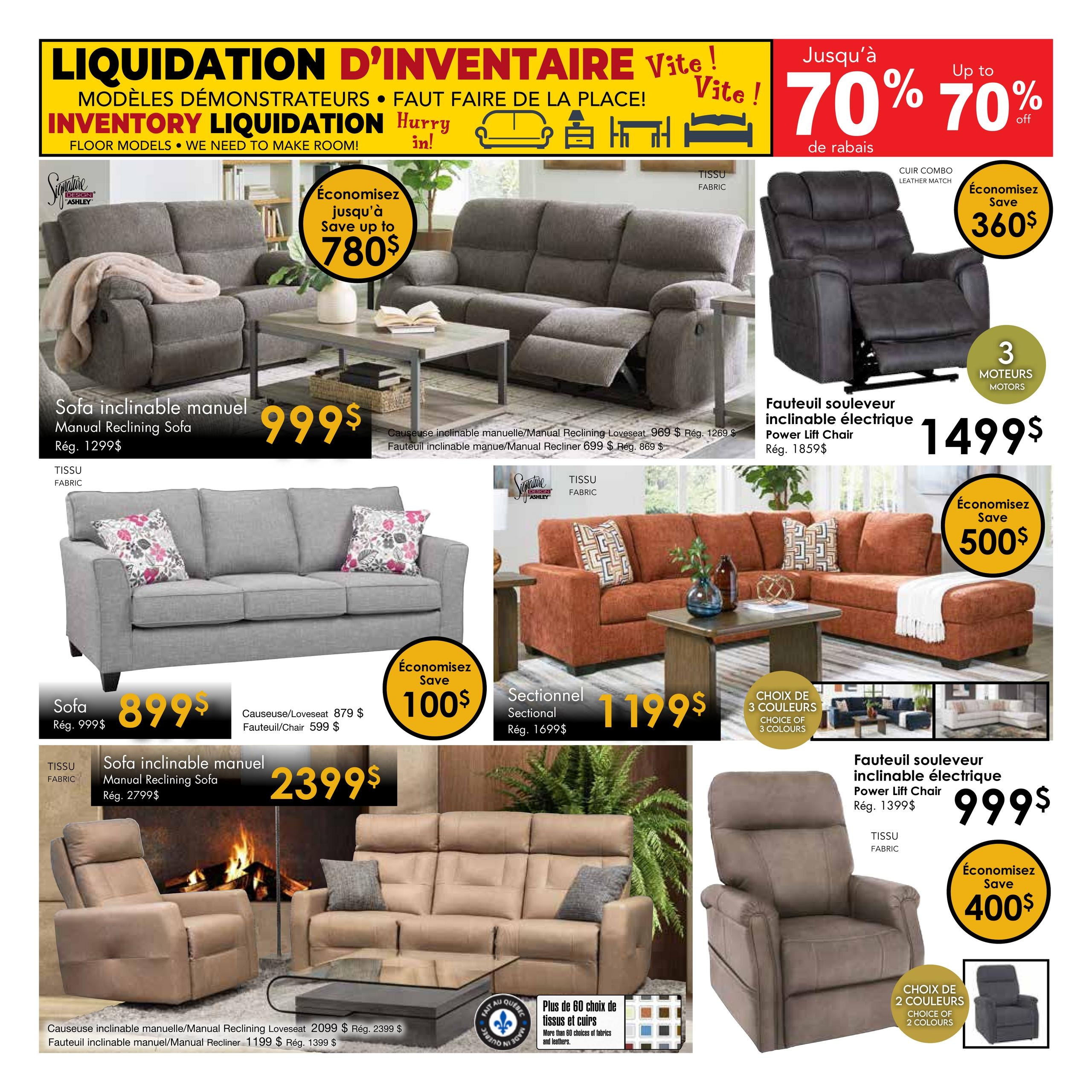 Circulaire Meubles Gilles Émond - Grande Vente de Déstockage