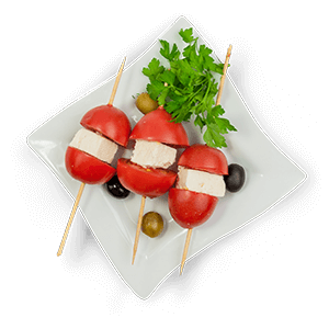 Entrée - brochettes tomates et feta