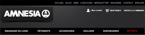 Amnesia Vêtements Skateboard en ligne