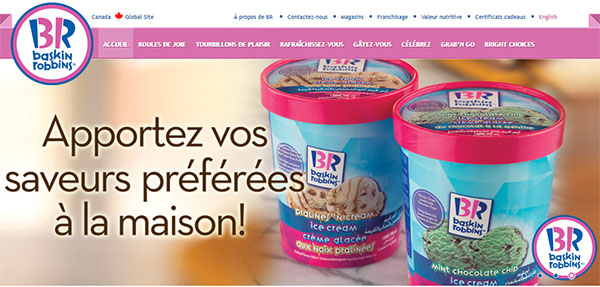 Baskin Robbins en ligne