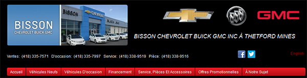 Bisson Chevrolet Buick GMC en Ligne