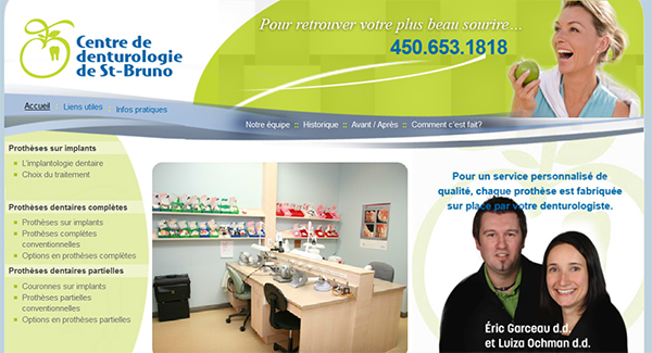 Centre de Denturologie de St-Bruno en Ligne