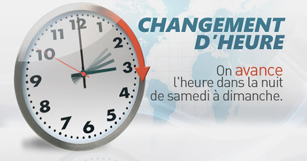 Changement d'heure été