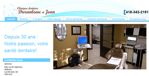 Clinique Dentaire Duranleau et Jean en Ligne