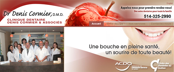 Clinique dentaire du docteur Denis Cormier en Ligne