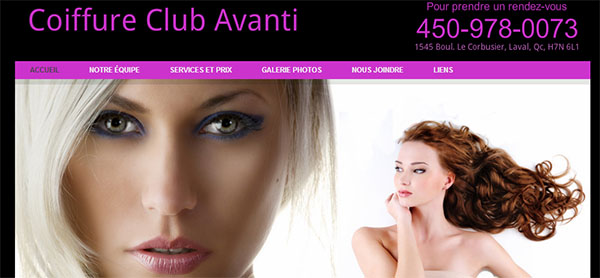 Coiffure Club Avanti en ligne