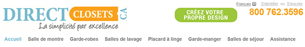 Direct Closets en ligne