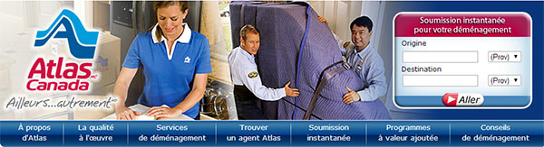 Déménagement Atlas Van Lines en ligne