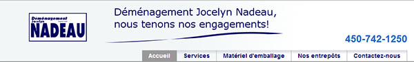 Déménagement Jocelyn Nadeau en ligne