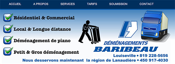 Déménagements Baribeau en ligne