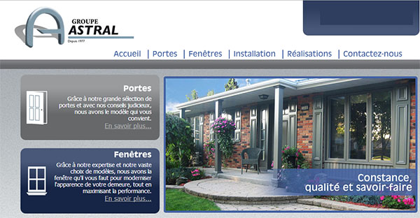 Groupe Astral Portes et Fenêtres en ligne