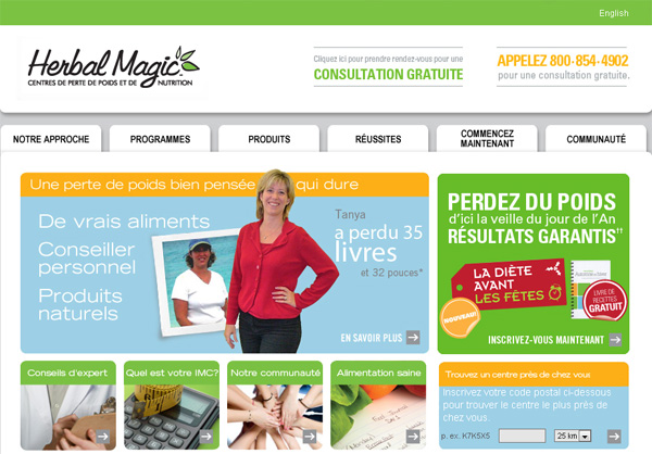 Herbal Magic Centres de perte de poids en ligne