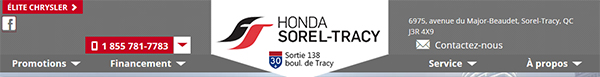 Honda Sorel-Tracy en Ligne