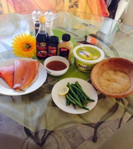 Ingrédients pour le saumon érable moutarde de dijon (2)