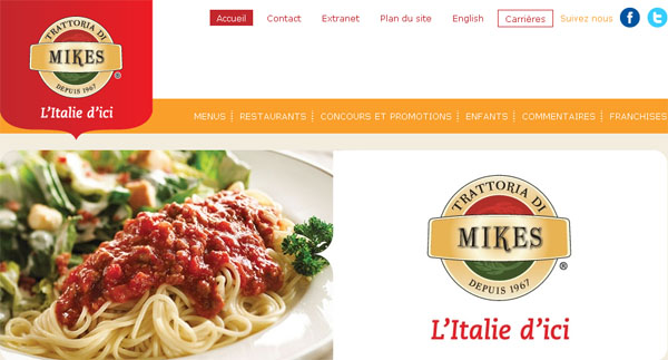 Mikes Restaurant en ligne