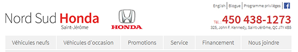 Nord Sud Honda en Ligne