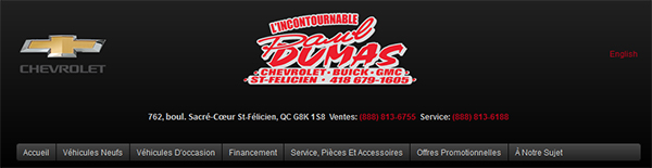 Paul Dumas Chevrolet Buick GMC en ligne