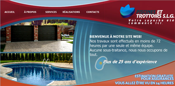 Piscine et Trottoirs SLG en ligne