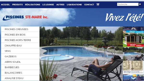 Piscines Ste-Marie circulaire en ligne