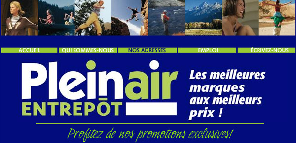 Plein Air Entrepôt en ligne