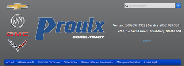 Proulx Chevrolet Buick GMC en Ligne