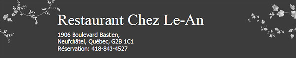 Restaurant Chez Le-An en Ligne