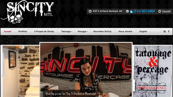 Sin City Mtl Tatouage Perçage en Ligne