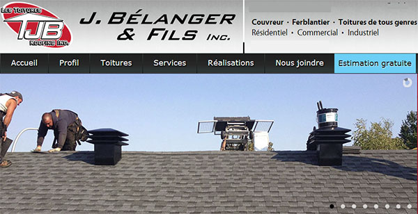 Toitures J.Bélanger & Fils en ligne