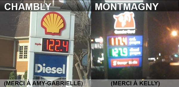 Vos prix d'essence les plus bas