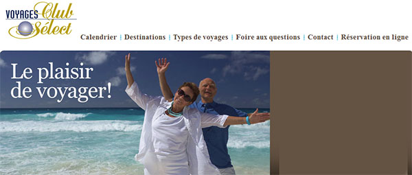Voyages Club Select en ligne