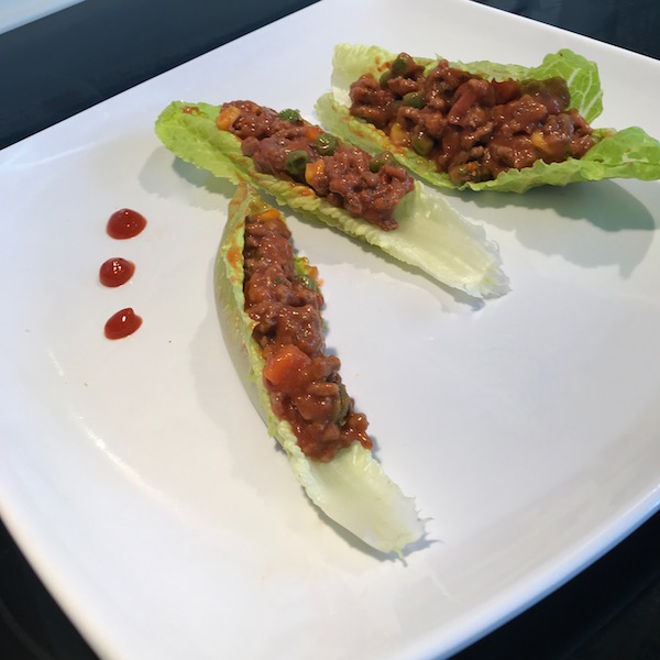 Boeuf Haché Chili sur Laitue Romaine 3